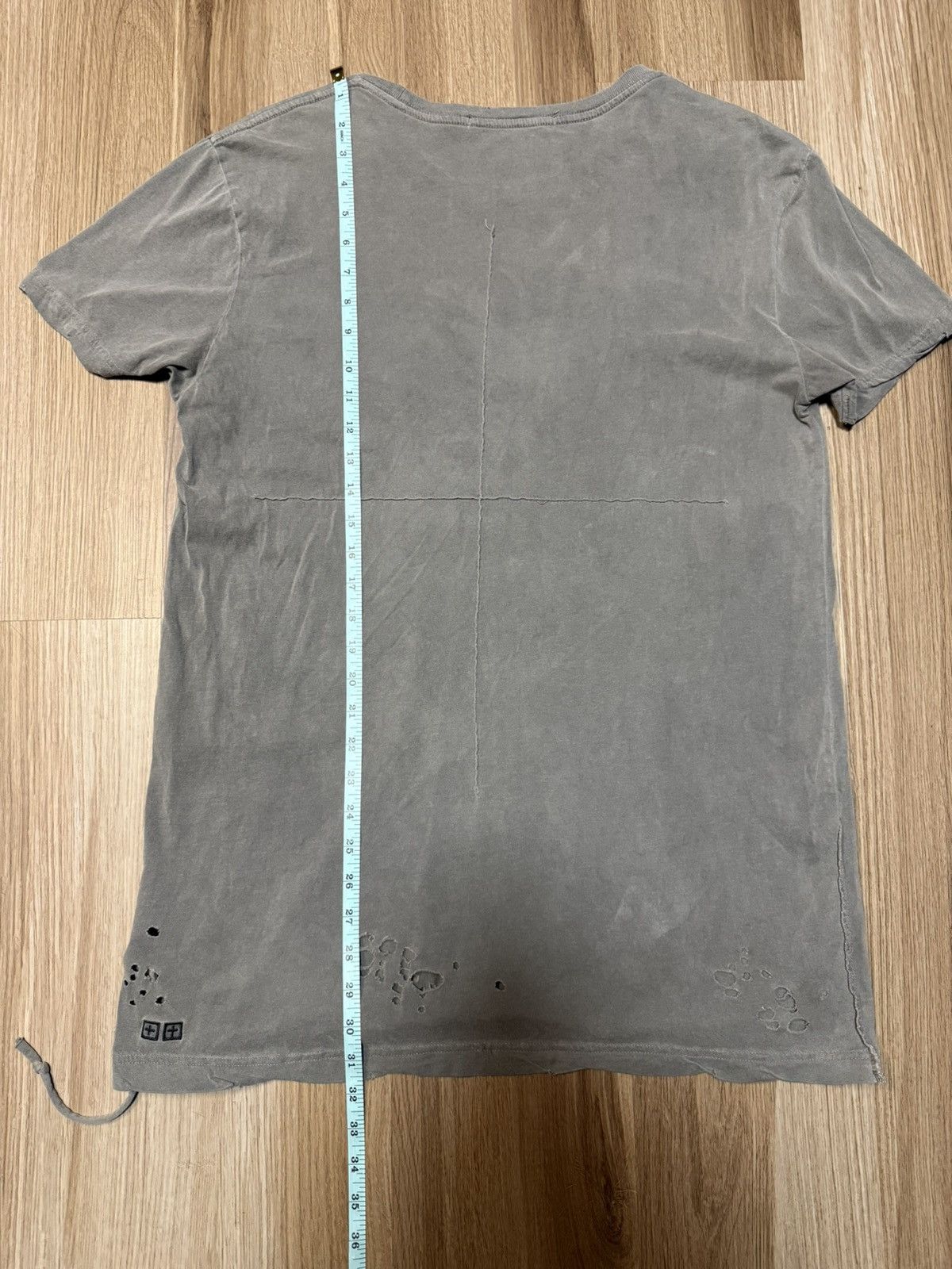 Ksubi Ksubi Gray Distressed Crew Neck Short Sleeve Men's T-Shirt Size US L / EU 52-54 / 3 - 6 Thumbnail