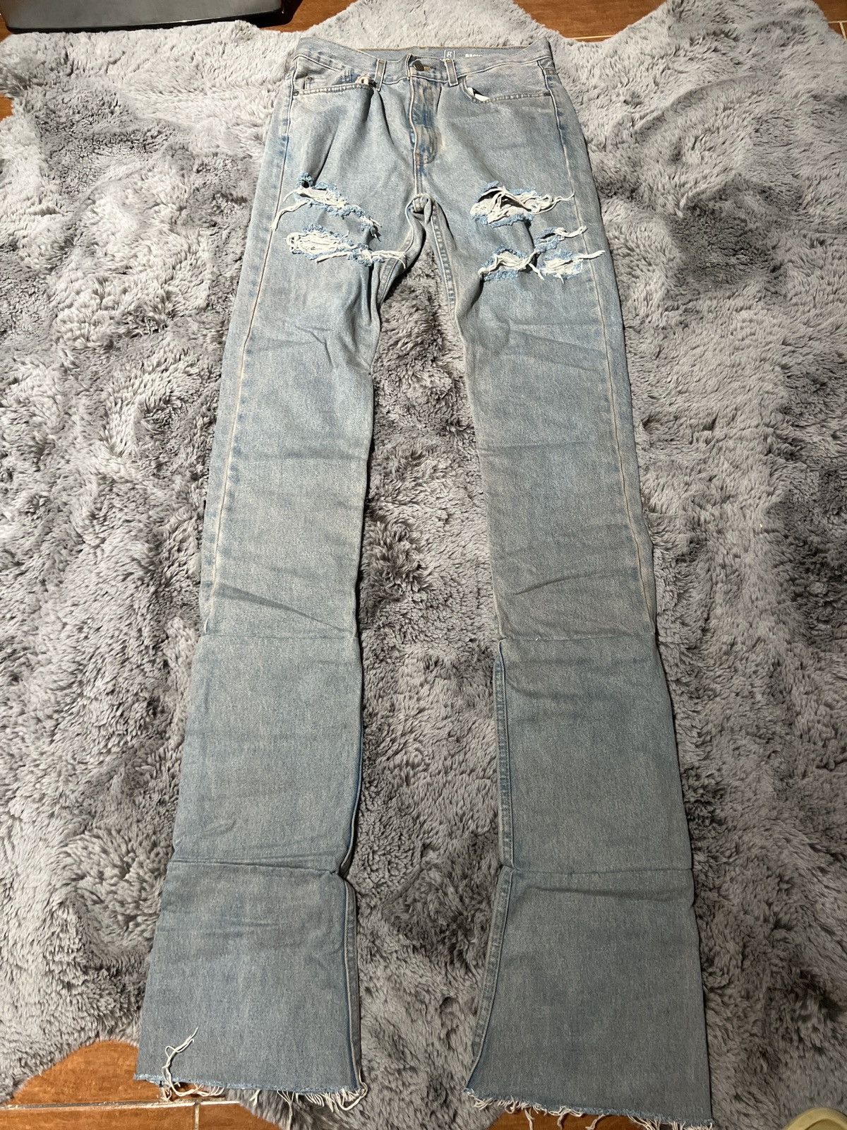 Vintage REWORKED STACKED DENIM Size US 33 - 1 Thumbnail