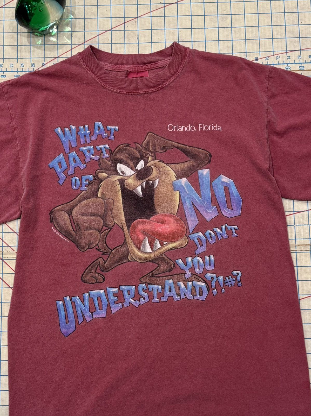 Warner Bros Vintage Taz Warner Bros What Part Of No Don’t You Understand Size US M / EU 48-50 / 2 - 3 Thumbnail