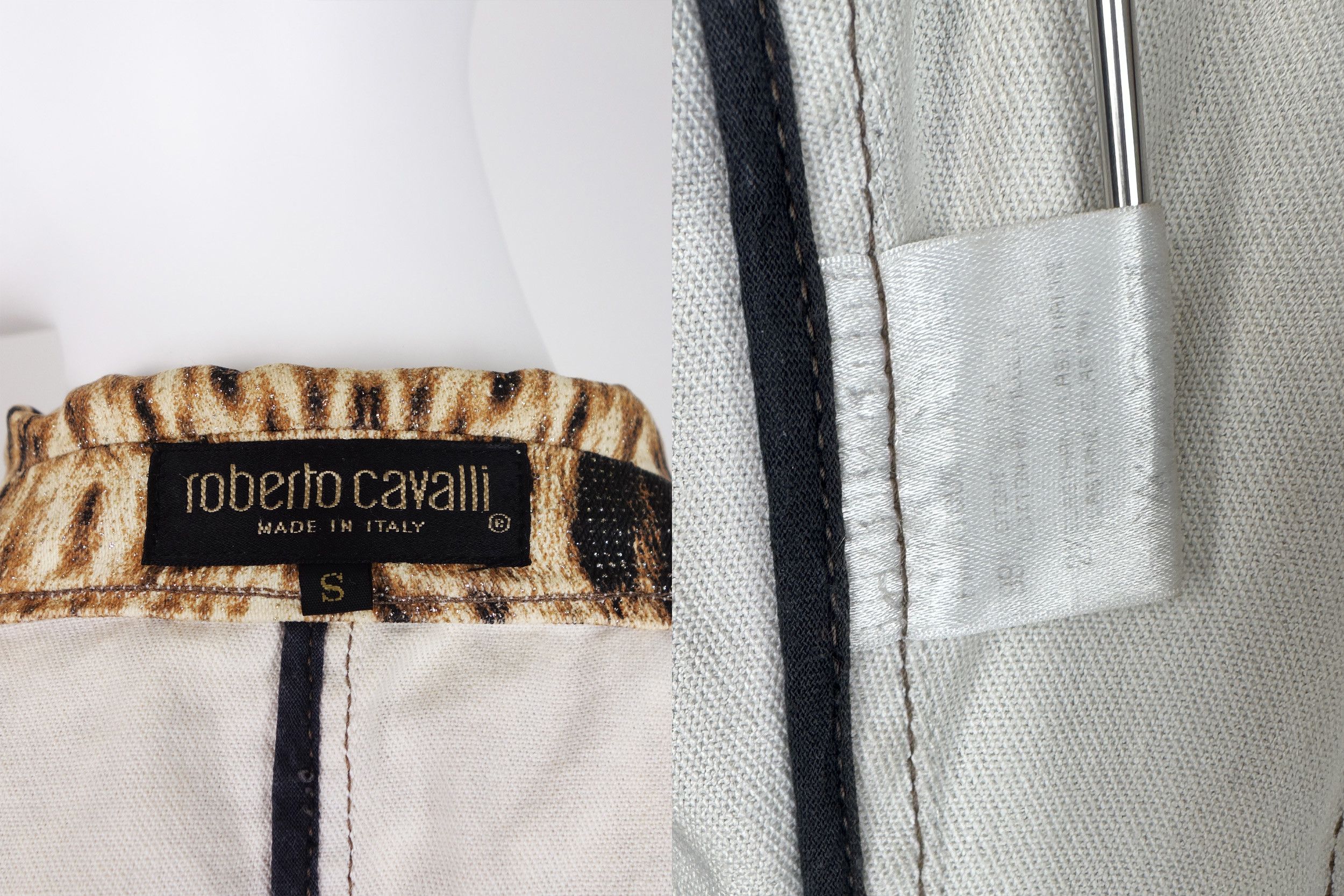 Roberto Cavalli Roberto Cavalli Denim Jacket Leopard Print 90s Vintage Size S / US 4 / IT 40 - 11 Thumbnail