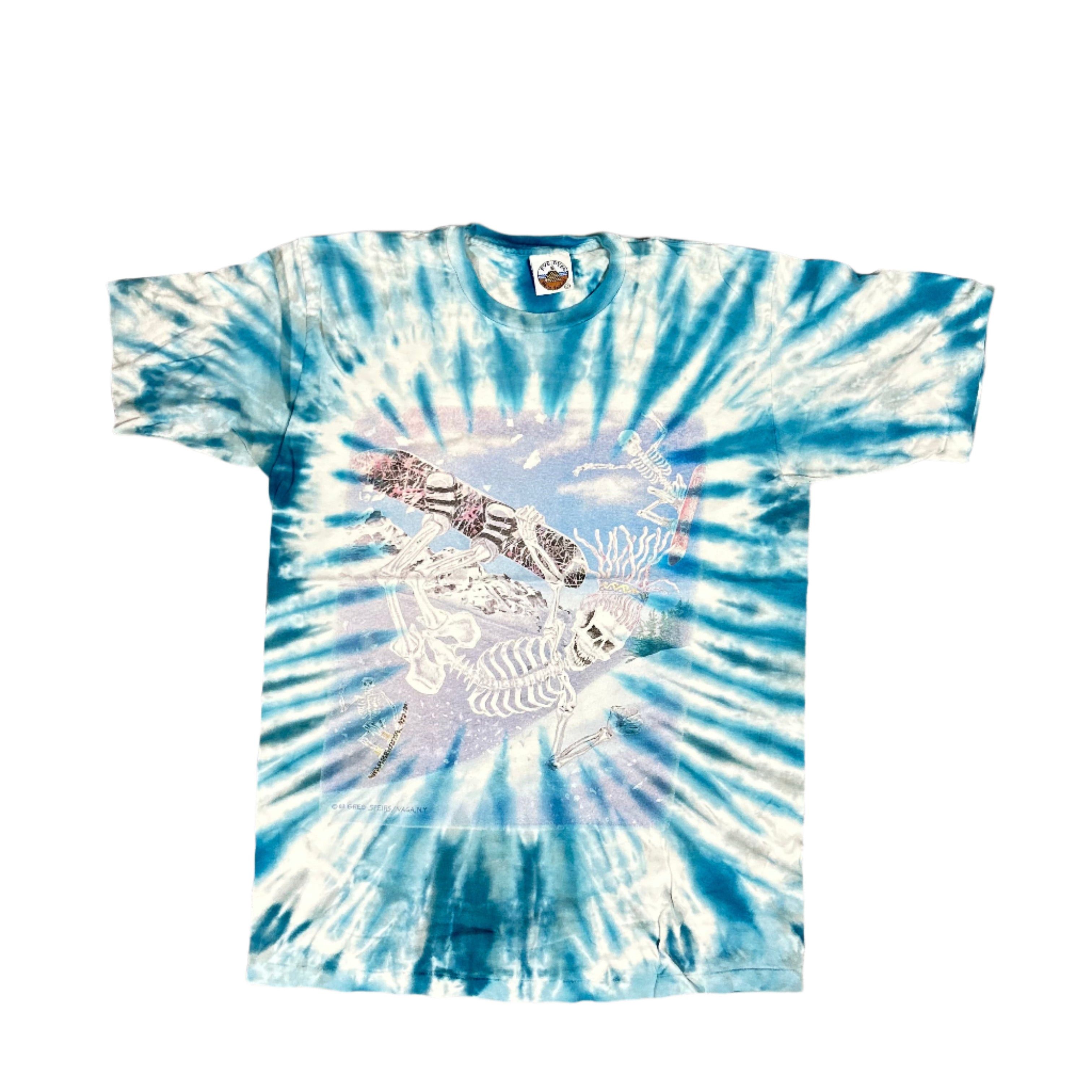 Other Vintage 90s Tie Dye Snowboarding "Skullman" Graphic T-Shirt by Greg Speirs Size US M / EU 48-50 / 2 - 2 Thumbnail