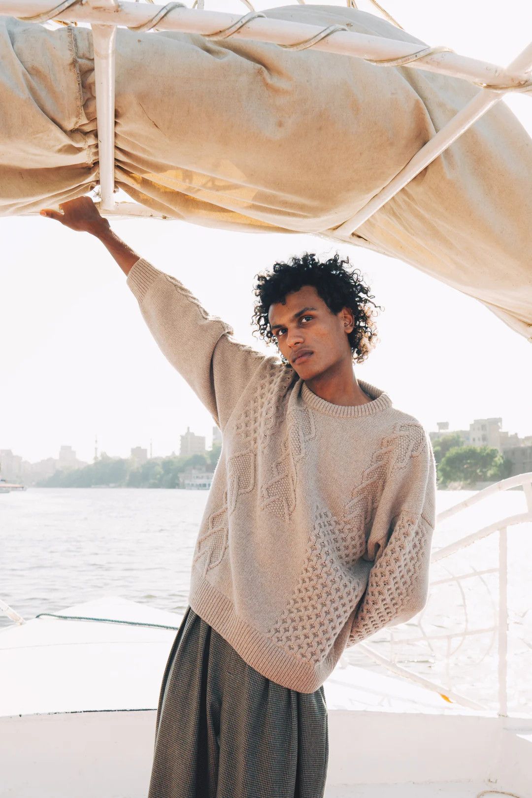Kotn 💚 Kotn Lambswool Kilimanjaro Cable Sweater Dune Medium NEW Size US M / EU 48-50 / 2 - 2 Thumbnail