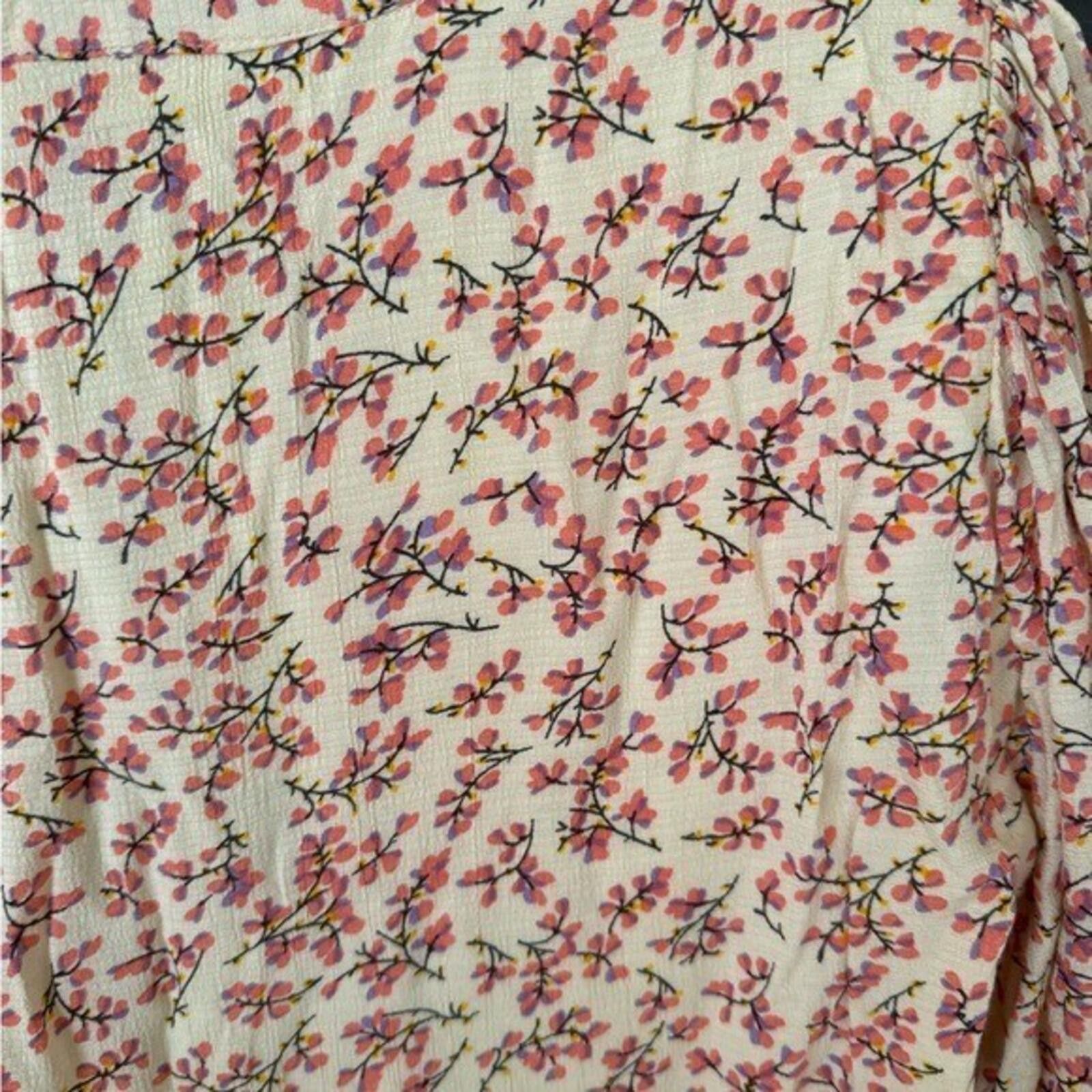 Yasuyuki Ishii Y.A.S YASCESARA Floral Mini Dress EU S Pink V-Neck Boho NWT Size S / US 4 / IT 40 - 6 Thumbnail