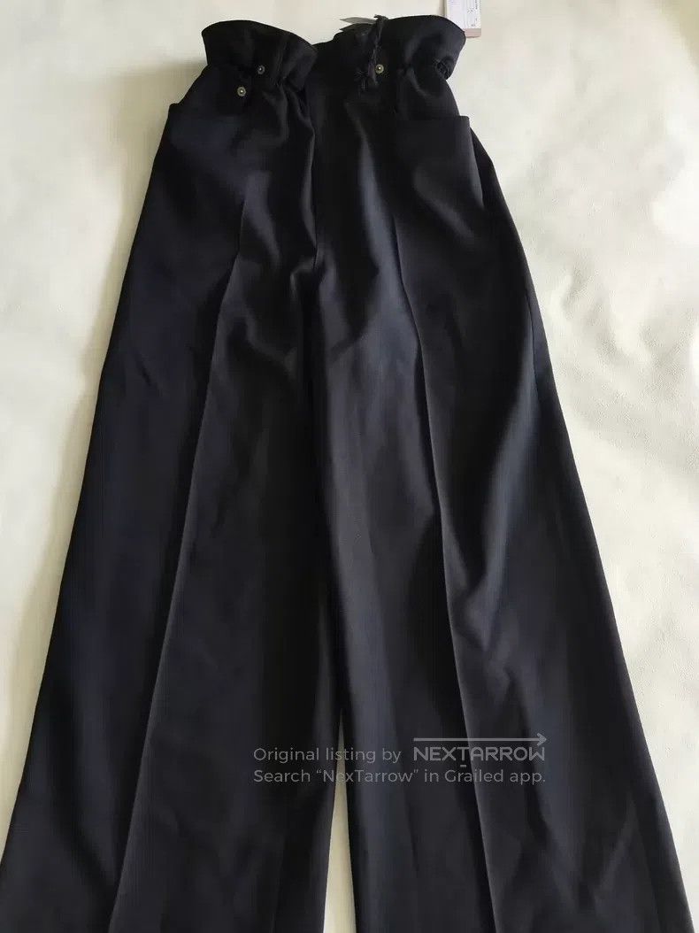 Miu Miu Miu Miu 36 Bracket pants black wide-leg pants Size 35" - 2 Thumbnail