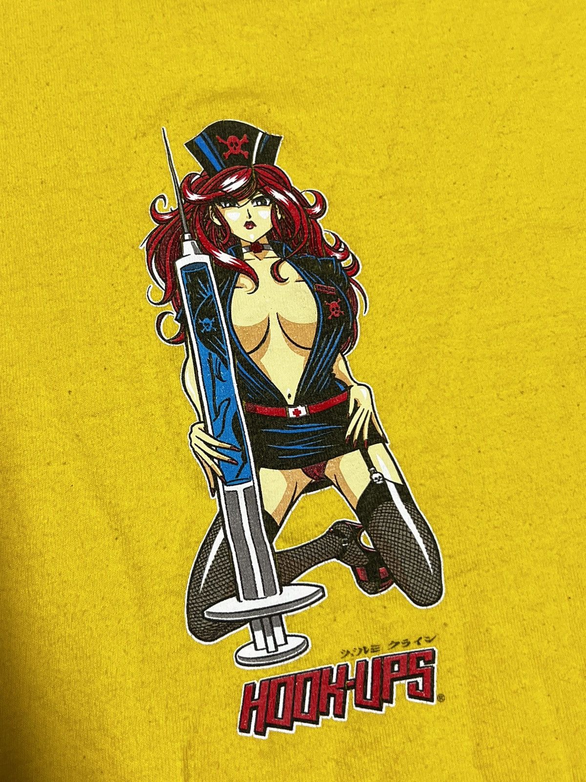 Hook-Ups × Sex Skateboards × Vintage Vintage Hook Ups T Shirt Sexy Anime Nurse Girl 90s Skatewear Size US M / EU 48-50 / 2 - 3 Thumbnail