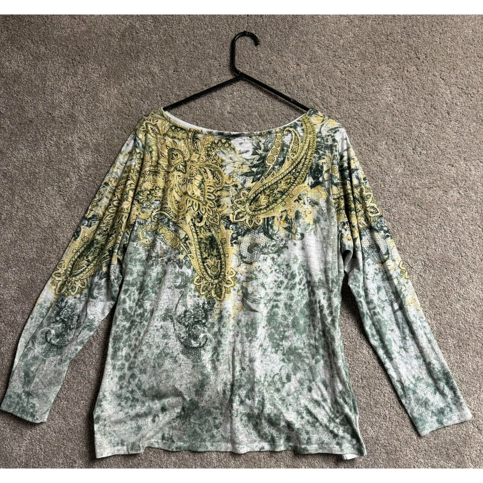 Other Women Plus XXL Top Rhinstones Boho Chic Garden Fairy Paisley Size XXL / US 16-18 / IT 52-54 - 7 Thumbnail