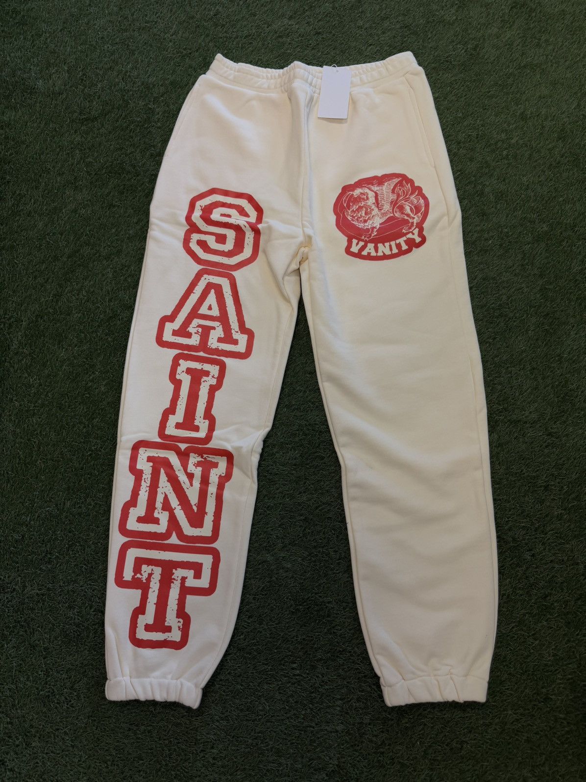 Saint Vanity Saint Vanity Cream Red Sweatpants Size M (NEW) Size US 28 / EU 44 - 1 Thumbnail