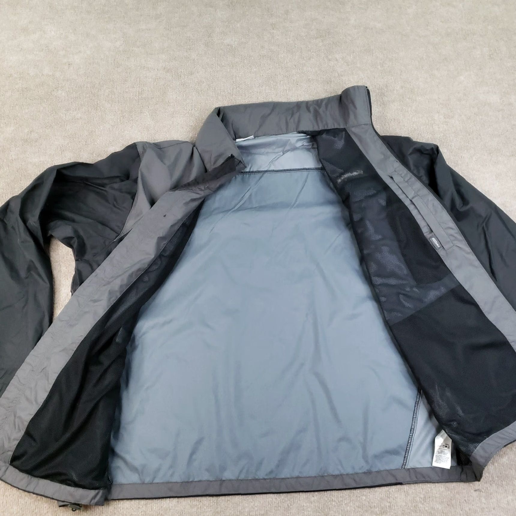 Vintage Columbia Windbreaker Jacket Mens 2XL XXL Black Gray Packable Hooded Full Zip Size US XXL / EU 58 / 5 - 7 Thumbnail