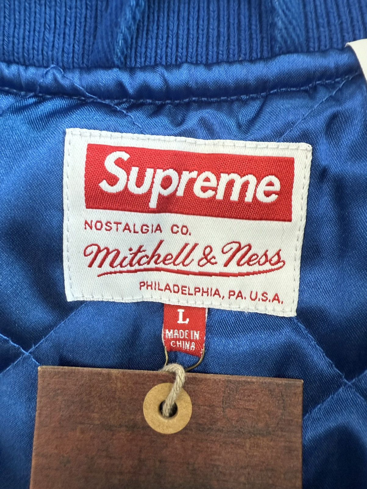 Mitchell & Ness × Supreme Supreme x Mitchell & Ness “Doughboy” Twill Varsity Jacket Size US L / EU 52-54 / 3 - 3 Thumbnail