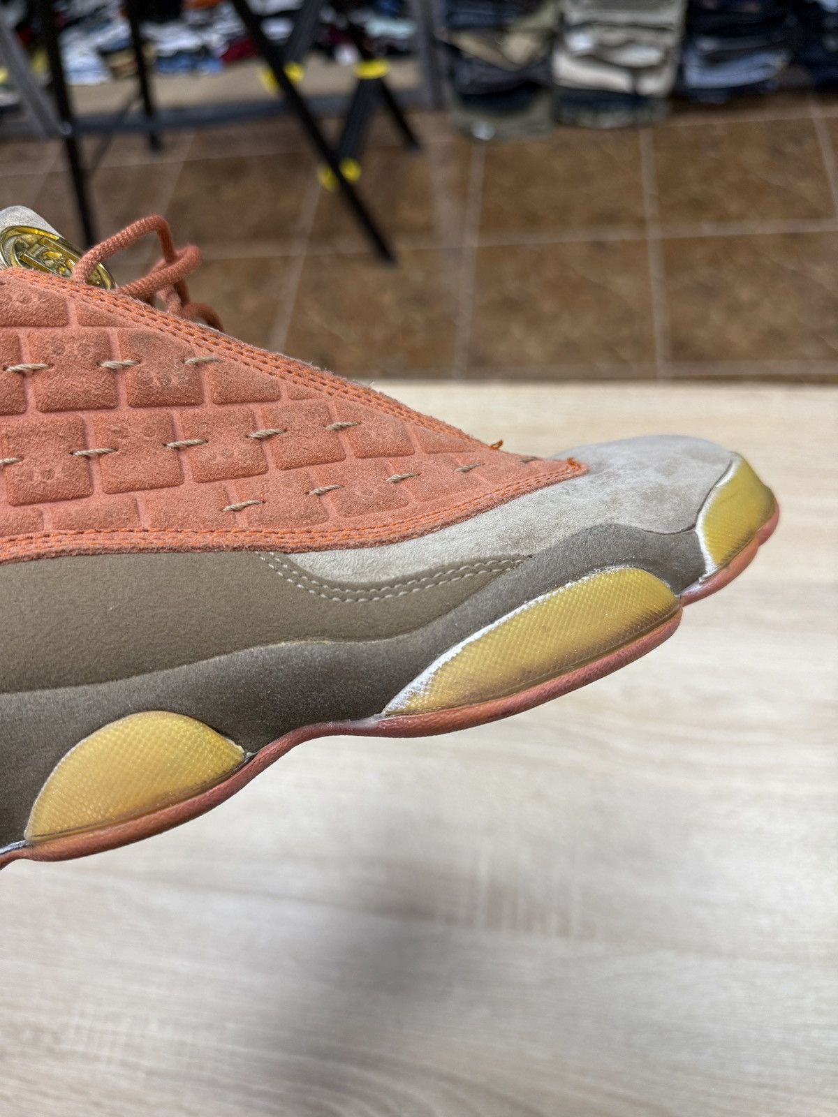 CLOT × Jordan Brand 🇺🇸 CLOT x Air Jordan 13 Retro NRG Low Terracotta US 8.5 Size US 8.5 / EU 41-42 - 10 Thumbnail