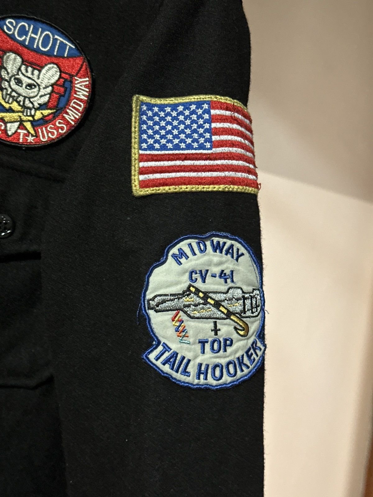 Schott Schott USS Midway Navy Patch Wool Shirt Size US M / EU 48-50 / 2 - 5 Thumbnail
