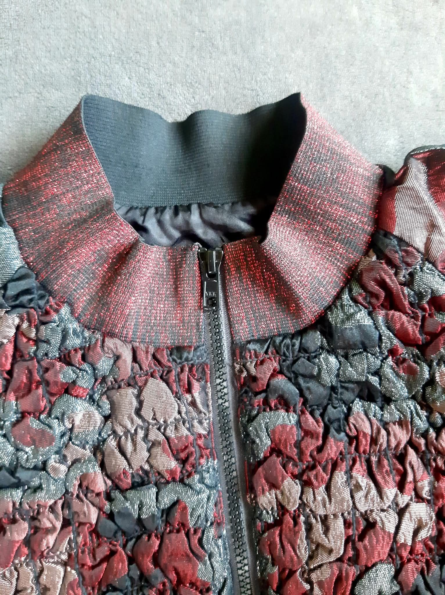 Anna Sui Anna Sui Bomber Jacket Black Maroon Camouflage 1990s Size S / US 4 / IT 40 - 3 Thumbnail