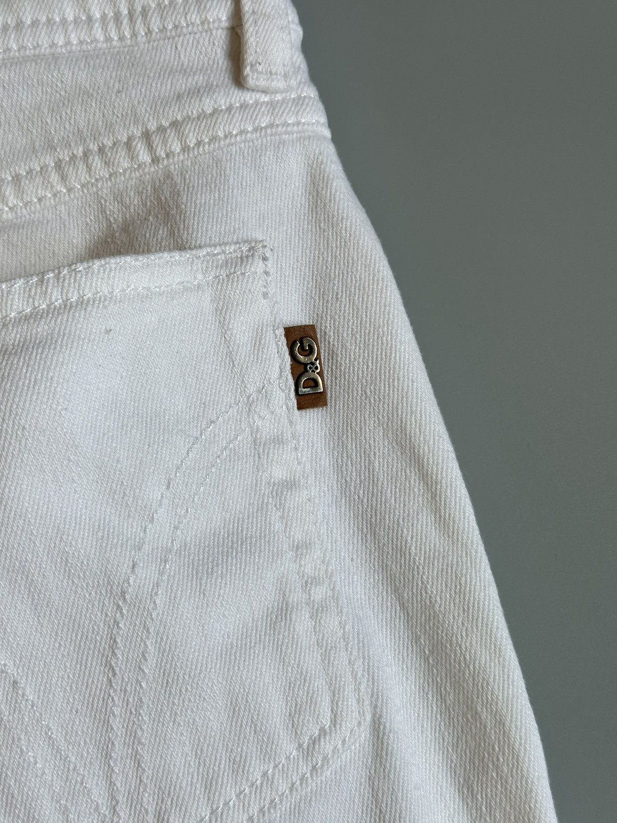 Dolce & Gabbana Vintage Dolce & Gabbana Women White Tight Fit Jeans Size 29 Size 29" - 8 Thumbnail