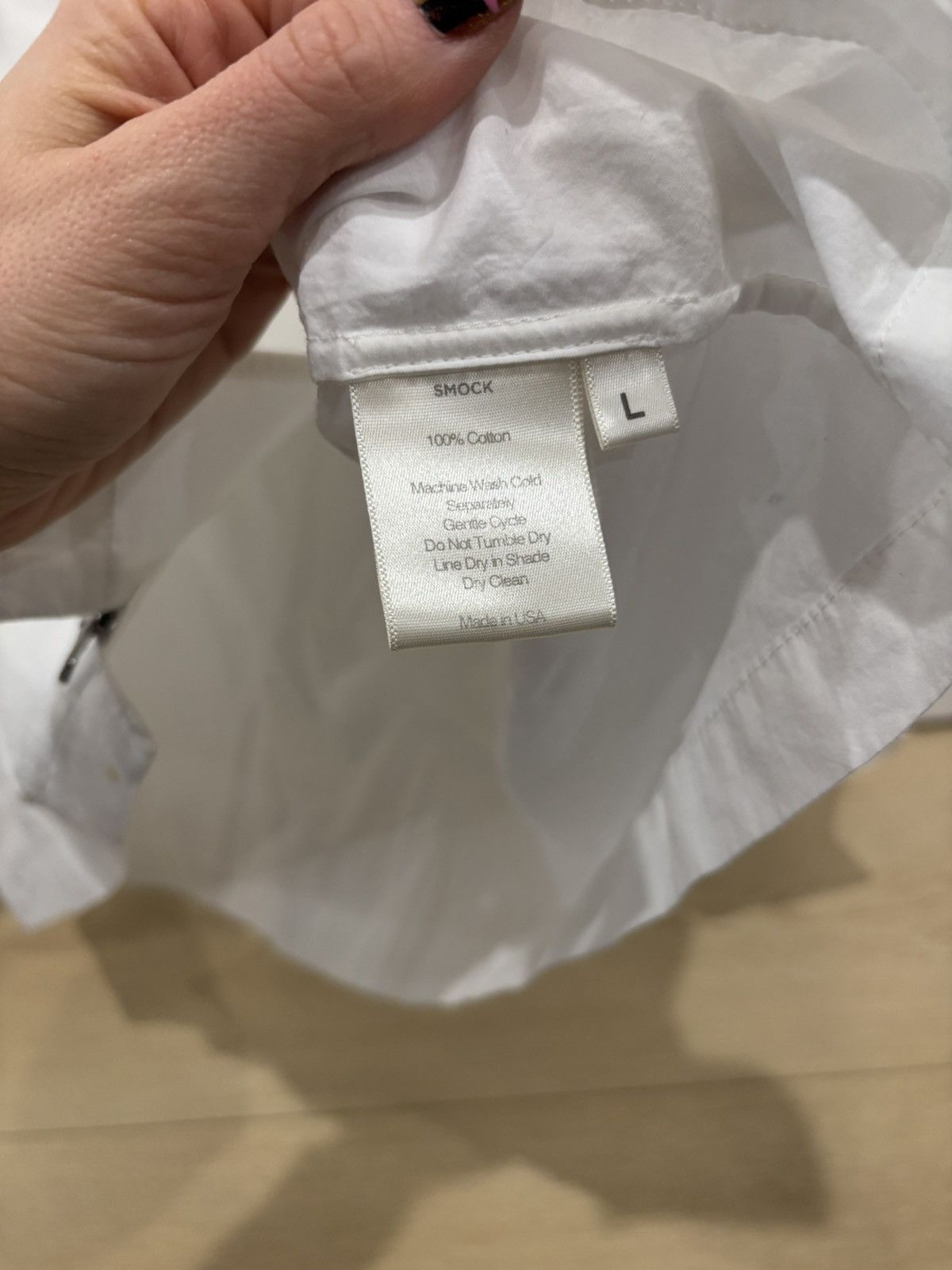 SMOCK SMOCK Enzo Shirt Crushed Cotton in White Size US L / EU 52-54 / 3 - 8 Thumbnail