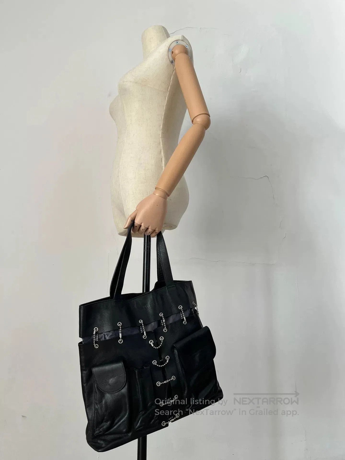 Jean Paul Gaultier Jean Paul Gaultier Chain Leather Handbag. Size ONE SIZE - 3 Thumbnail