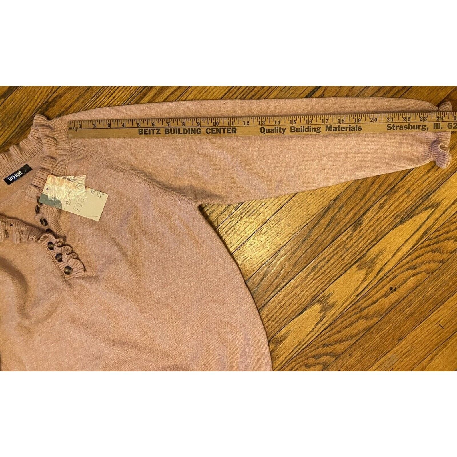 Other BTFBM Womens M Sweater Pullover Top Pink Knit Ruffle Soft Size M / US 6-8 / IT 42-44 - 11 Thumbnail