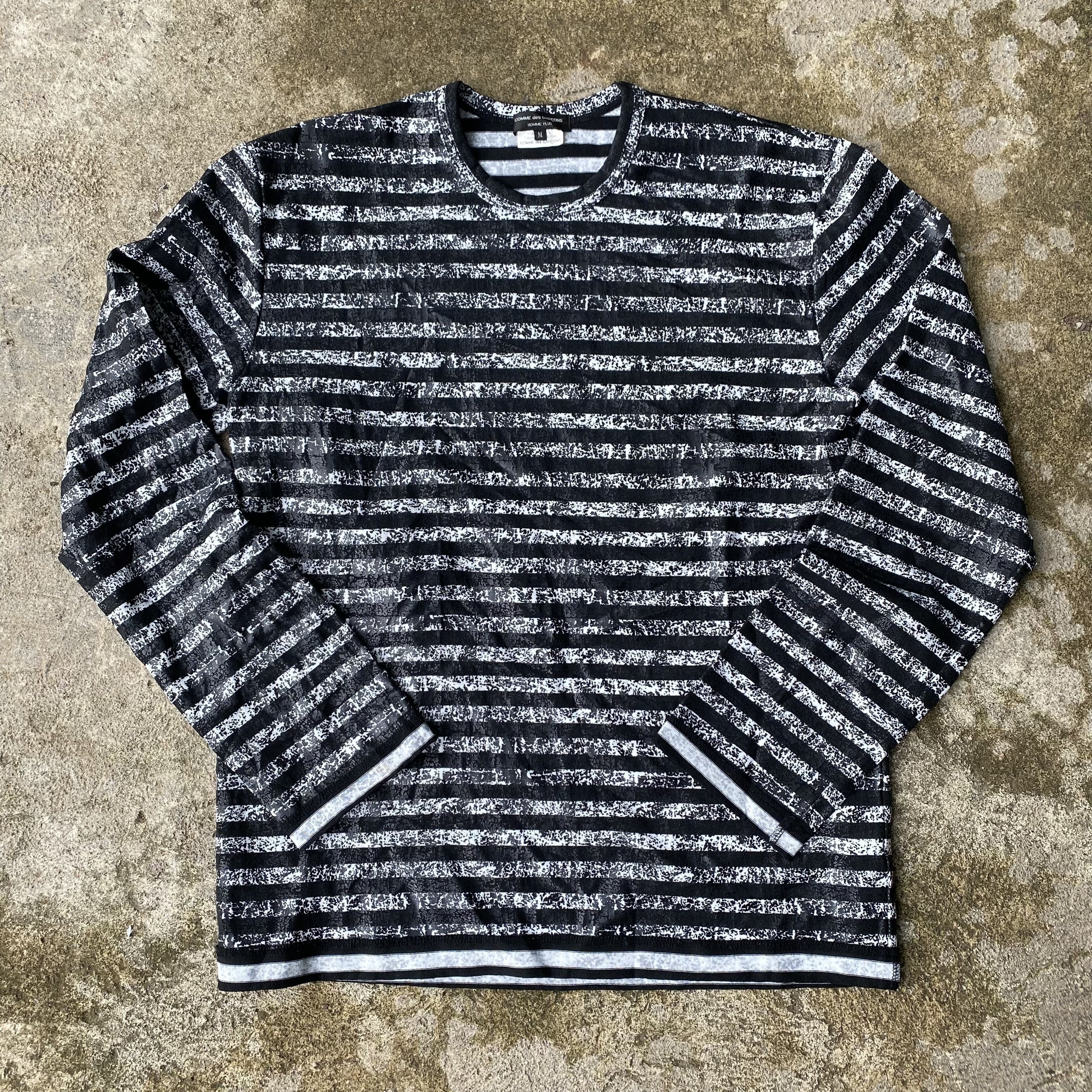 Comme Des Garcons Homme Plus Striped Long Sleeve T-Shirt