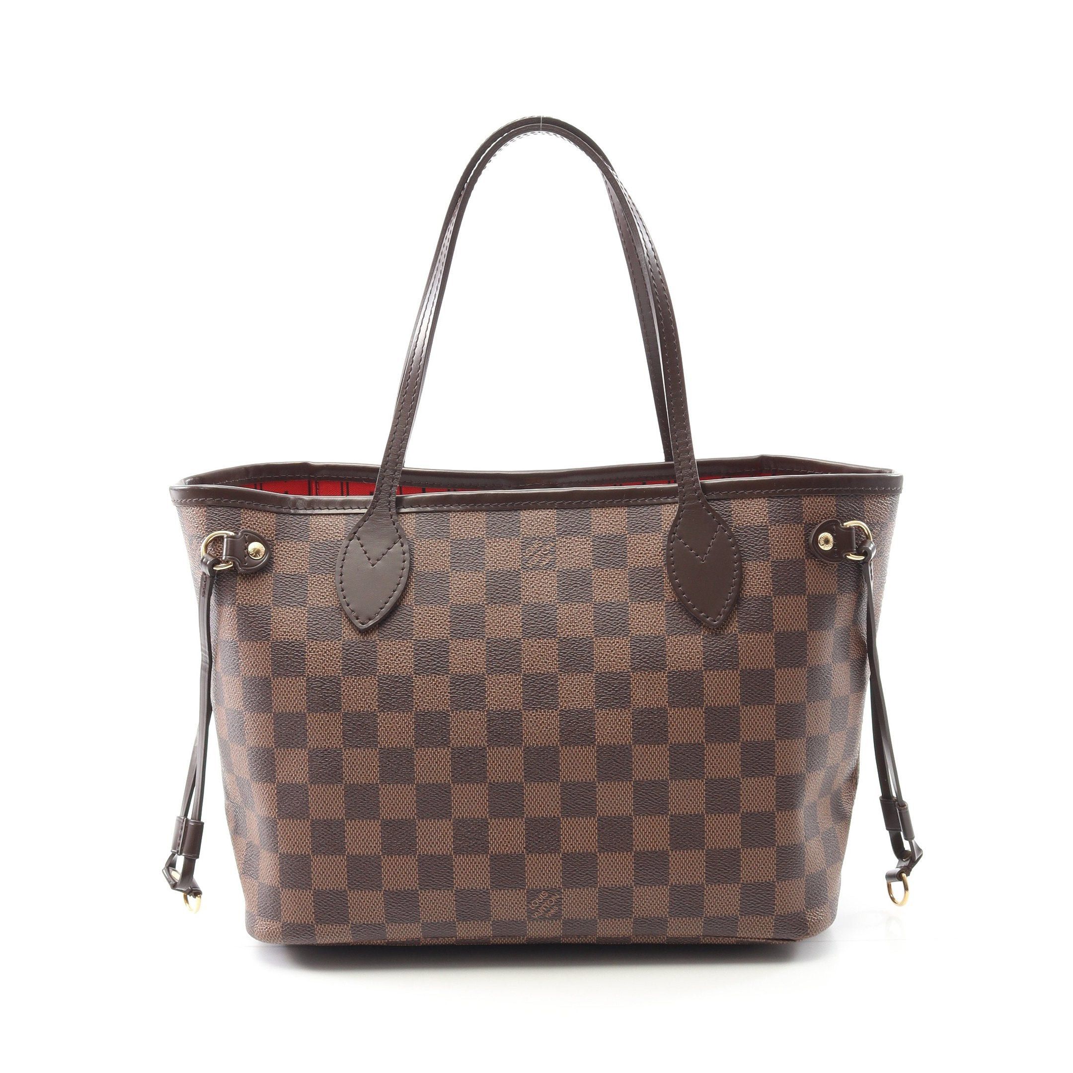 Louis Vuitton Louis Vuitton Neverfull Pm Damier Ebene Handbag Tote Bag Leather Brown Size ONE SIZE - 1 Thumbnail