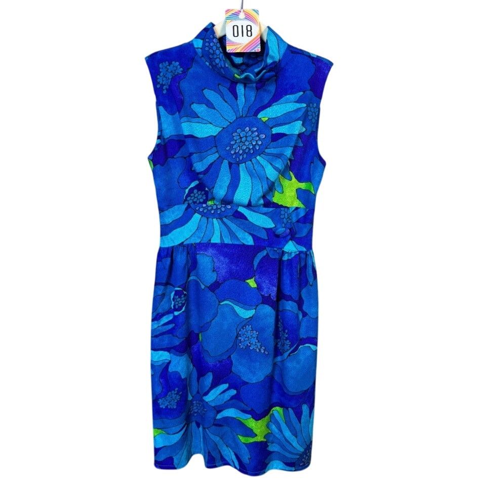 Hilo Hattie Vintage 60’s Hilo Hattie Blue Floral Hawaiian Dress XS Small Size XS / US 0-2 / IT 36-38 - 1 Thumbnail