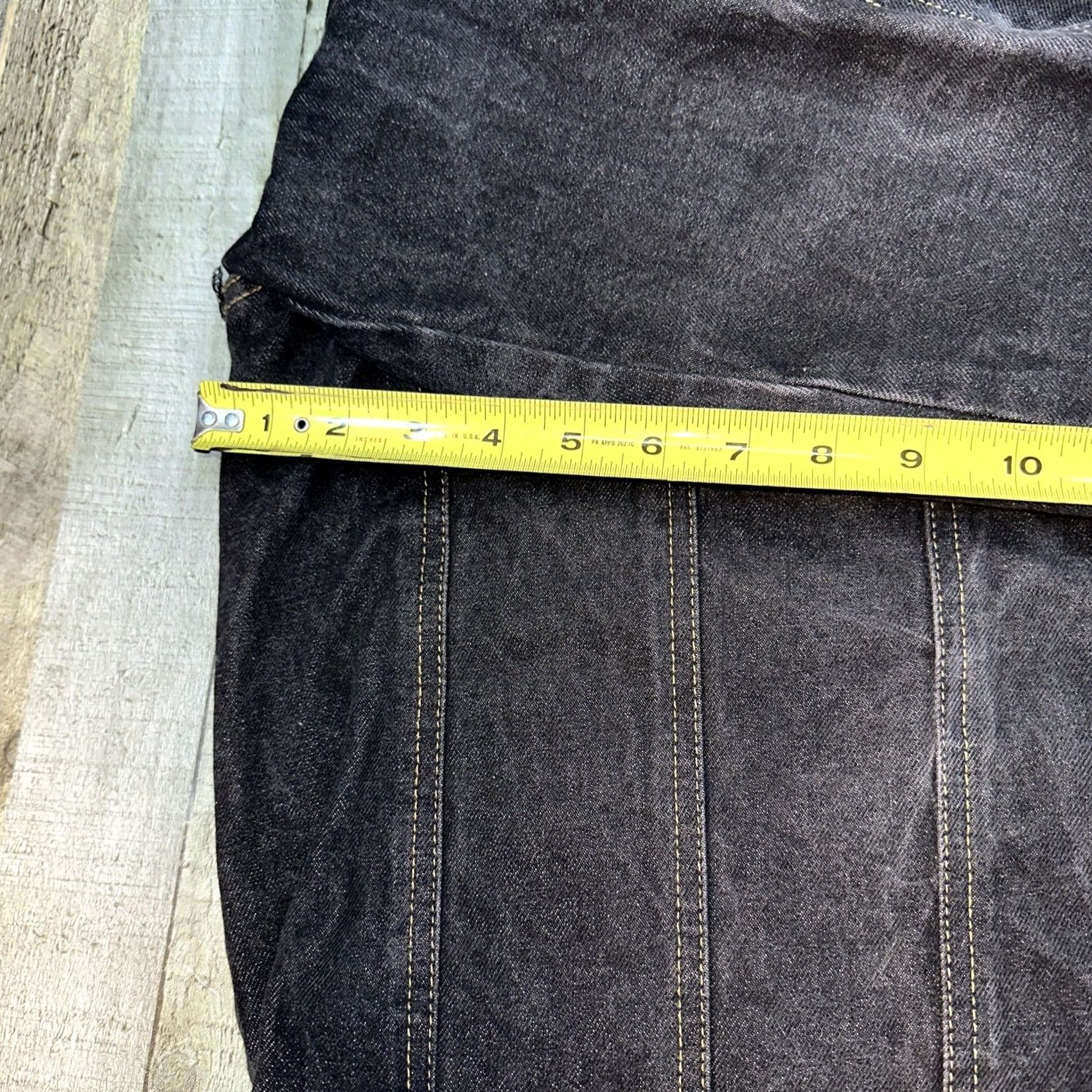 Vintage VINTAGE Men’s Jacket Jean 2XL Black 90s Y2K Mens Size US 39 - 4 Thumbnail