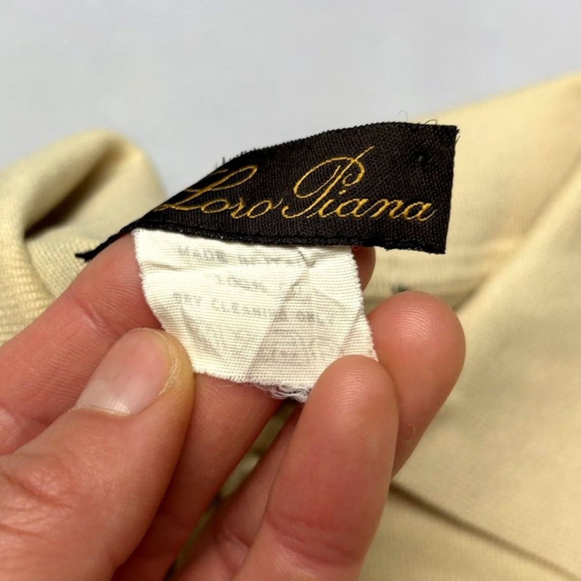 Loro Piana Loro Piana Polo Shirt Cotton Sweater Long Sleeve Men's 2XL Cream Quiet Luxury Size US XXL / EU 58 / 5 - 4 Thumbnail