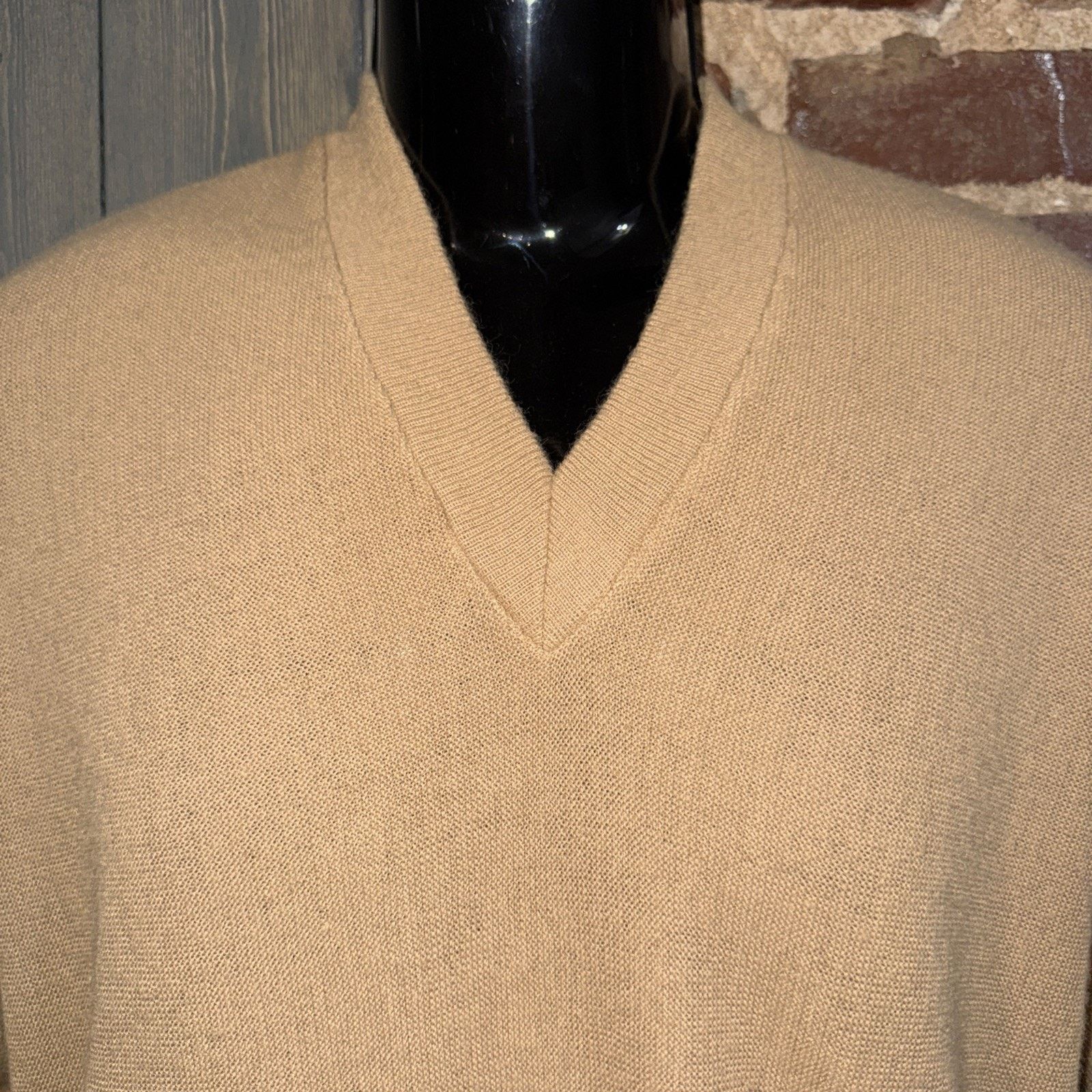 Other Unbranded VTG Sweater Sz L Tan Baby Alpaca Wool Knit GRANDPA Size US L / EU 52-54 / 3 - 3 Thumbnail