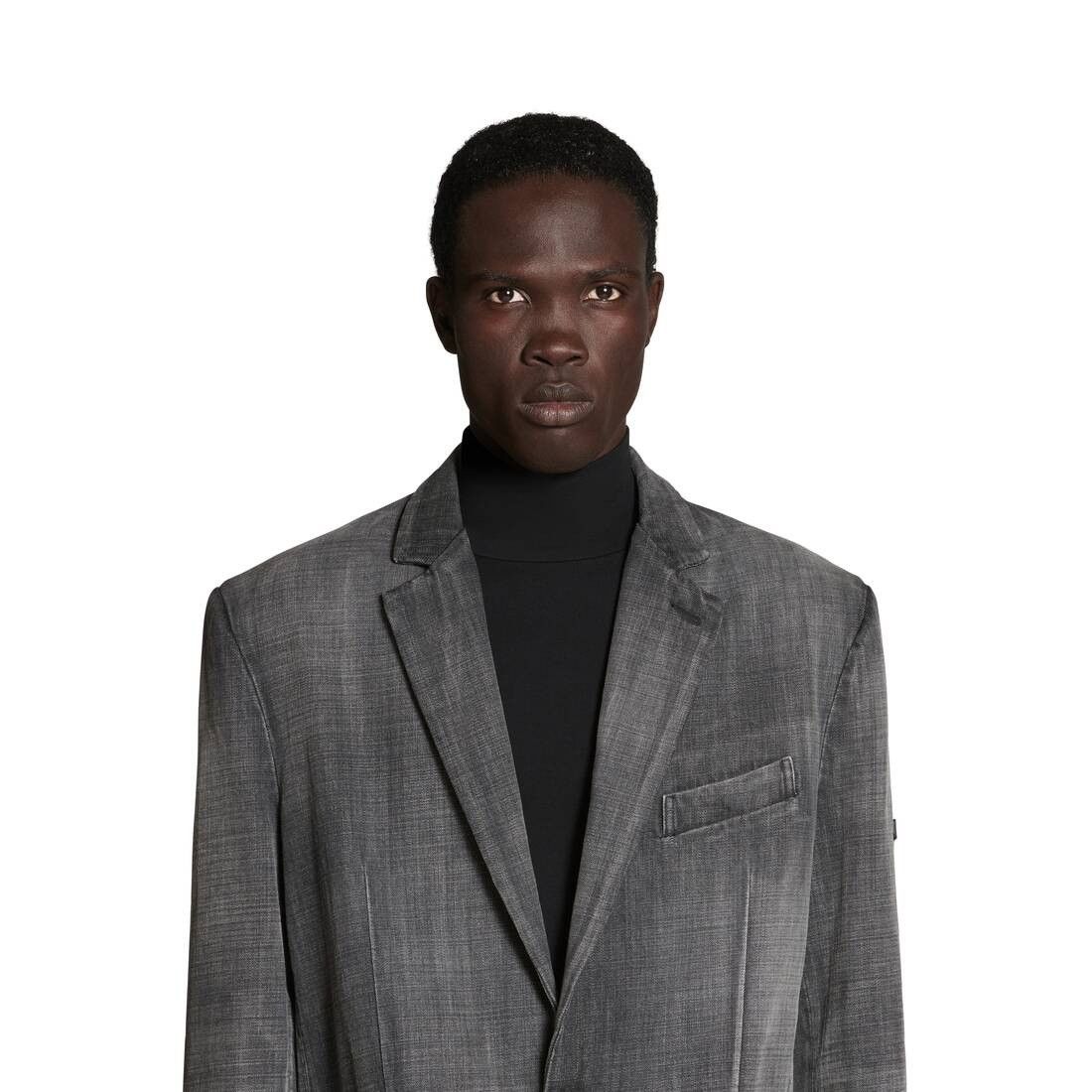 Balenciaga o1s1rm0825 Washed Jacket in Black Size US S / EU 44-46 / 1 - 5 Thumbnail