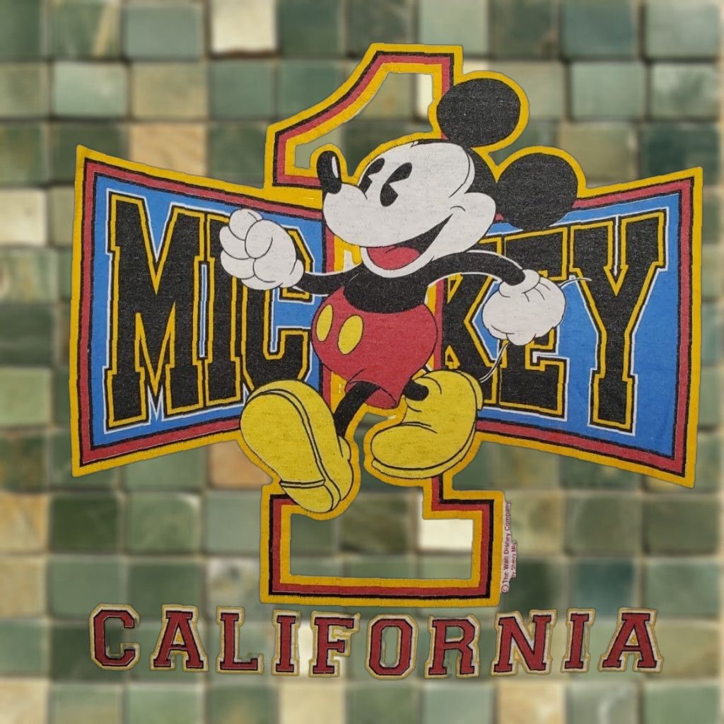 Disney VTG Disney Shirt Men L Gray Mickey Mouse One 1 California Sherrys Made in USA TEE Size US L / EU 52-54 / 3 - 1 Thumbnail