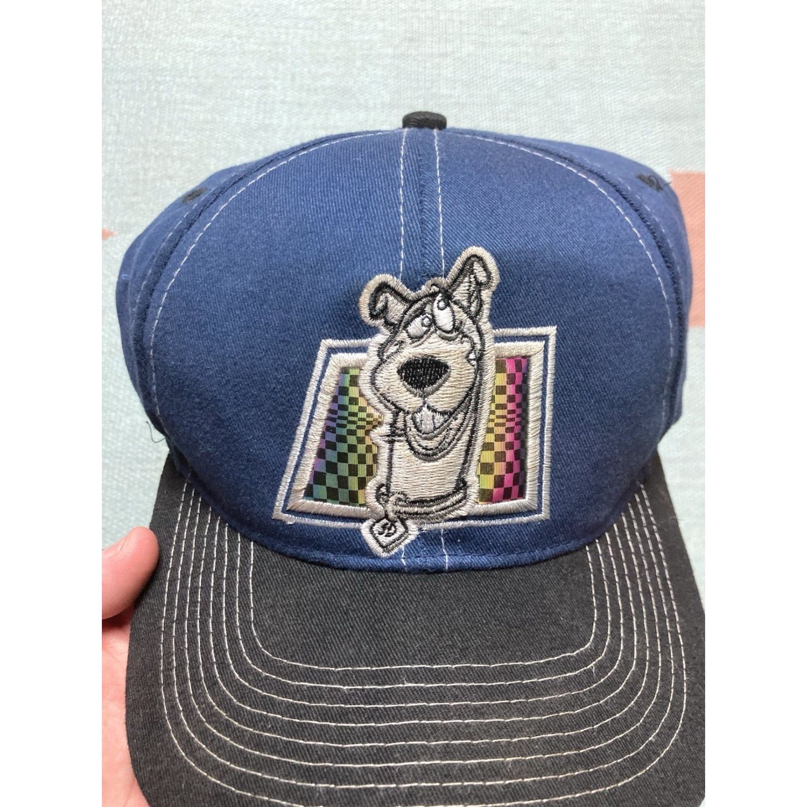 Vintage VINTAGE Scooby Doo Strapback Hat Cap Cartoon Holographic Blue Adjustable Men Size ONE SIZE - 3 Thumbnail