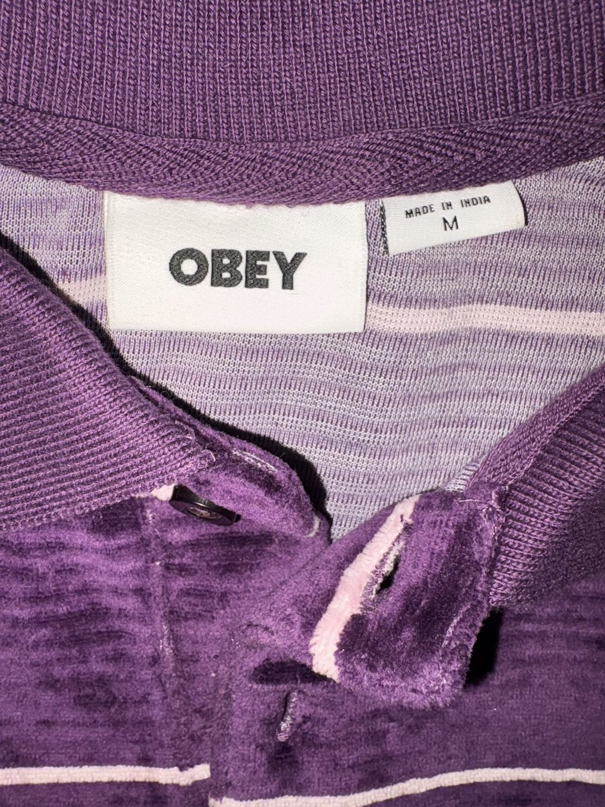 Obey Obey polo valvet long sleeve (NEW) Size US M / EU 48-50 / 2 - 2 Thumbnail