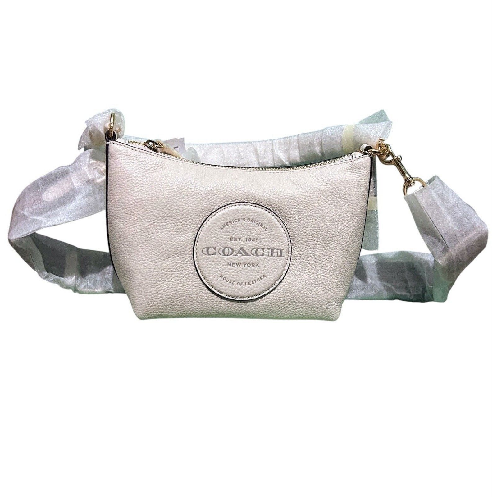 Coach Coach Dempsey Shoulder Bag Chalk Pebble Leather Patch C2829 Size ONE SIZE - 1 Thumbnail
