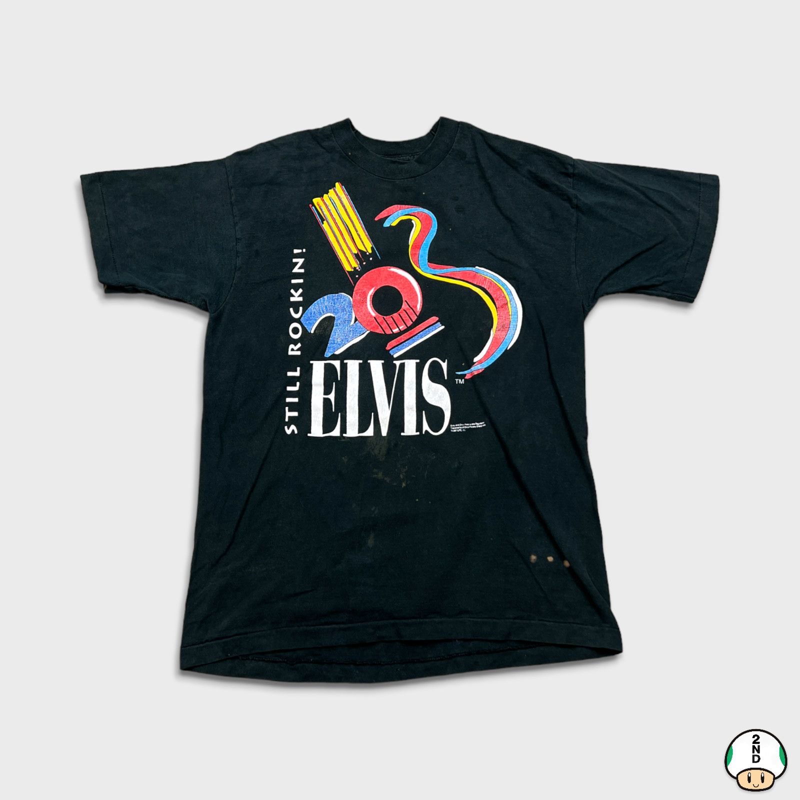 Band Tees × Vintage 1997 Elvis Presley T Shirt Still Rockin' Single Stitch Tee Size US L / EU 52-54 / 3 - 1 Thumbnail