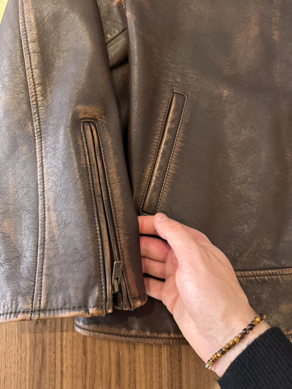 Other Aged Leather Jacket (GRLFRND) Size US M / EU 48-50 / 2 - 5 Thumbnail