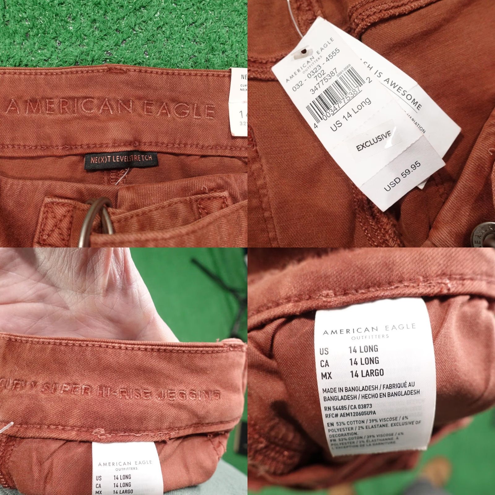 American Eagle Outfitters American Eagle Outfitters Pants Womens 14 Long Curvy Super Hi-Rise Jegging Size 36" / US 14 / IT 50 - 8 Thumbnail