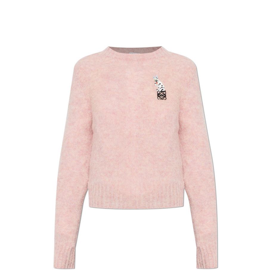 Loewe LOEWE Patch Pink Wool Sweater New & Authentic (Women's size: Size M / US 6-8 / IT 42-44 - 1 Preview