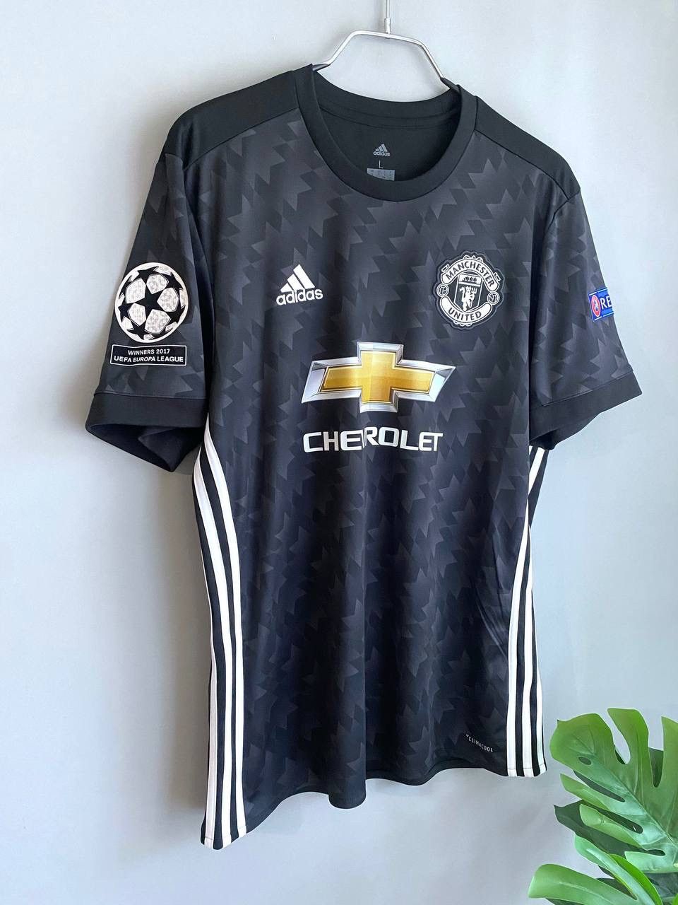 Adidas Adidas Manchester United 2017/18 Soccer Jersey Champions League Patch #9 Lukaku Size US L / EU 52-54 / 3 - 2 Thumbnail
