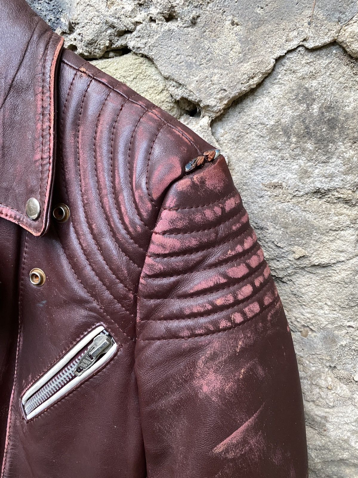 Vintage Rare Vintage 80s Distressed Leather Biker Jacket Size US M / EU 48-50 / 2 - 5 Thumbnail