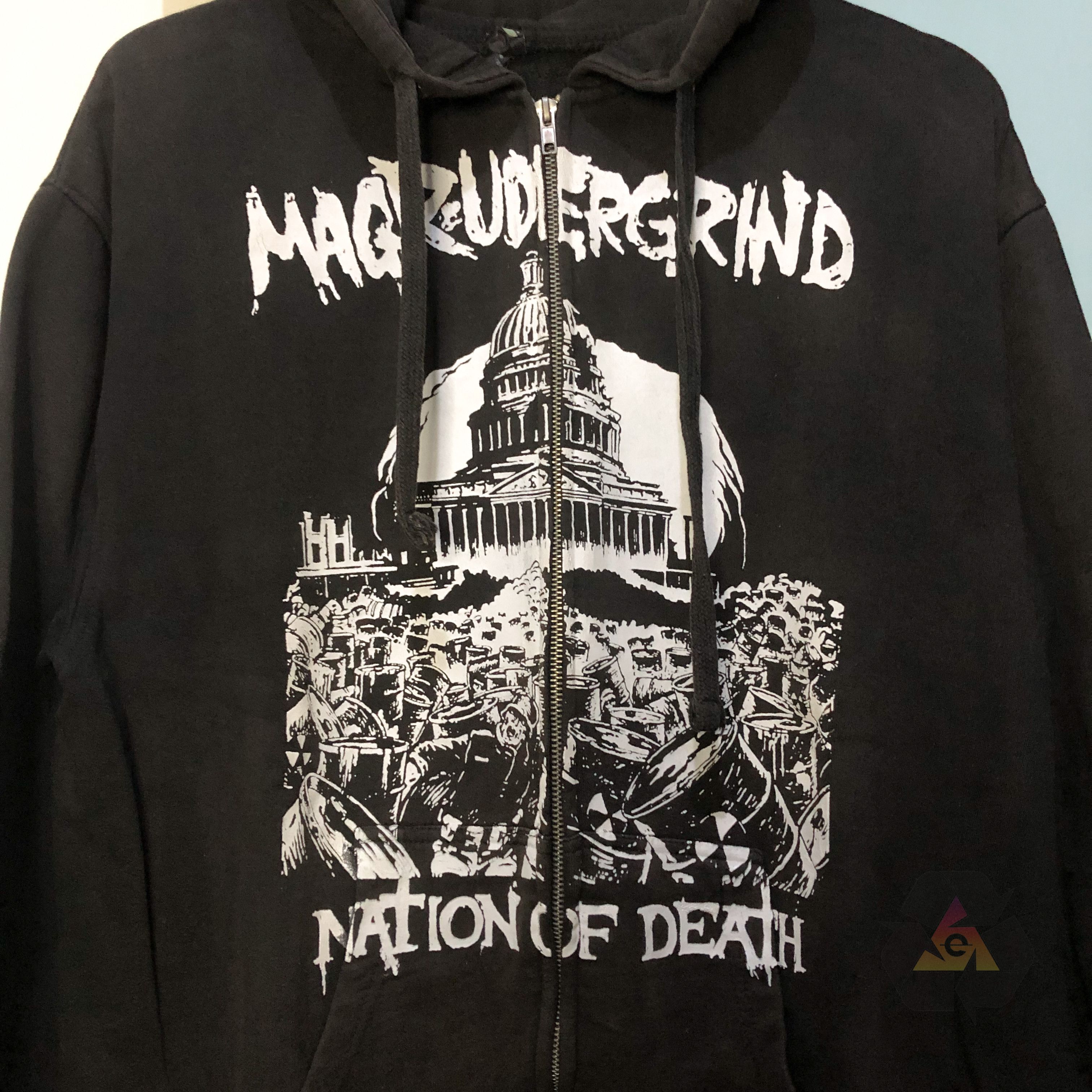 Band Tees RARE Magrudergrind Nation Of Death Y2k Zip Hoodie Size US L / EU 52-54 / 3 - 5 Thumbnail