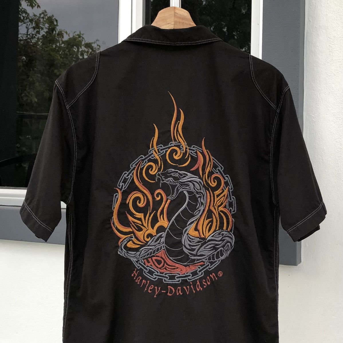 Harley Davidson Harley Davidson Embroidery Snack Logo Short Sleeve Shirt Size US M / EU 48-50 / 2 - 13 Thumbnail