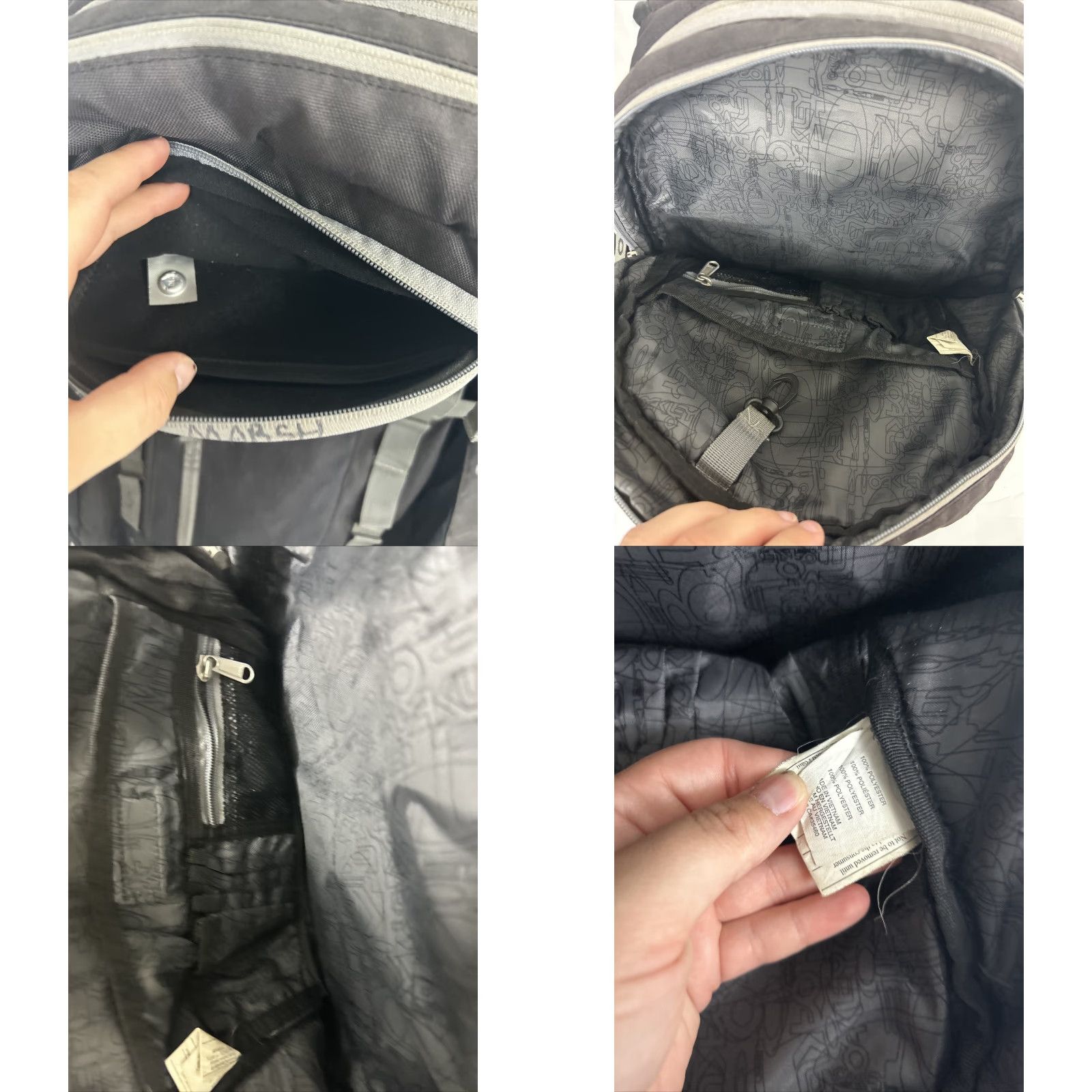 Oakley Oakley Status Backpack Men 18.5x14x6 Black Gray Chess Strap Nylon Padded Inner Pockets Bottle Pocket Adjustable Strap Outdoor School Sports Size ONE SIZE - 8 Thumbnail