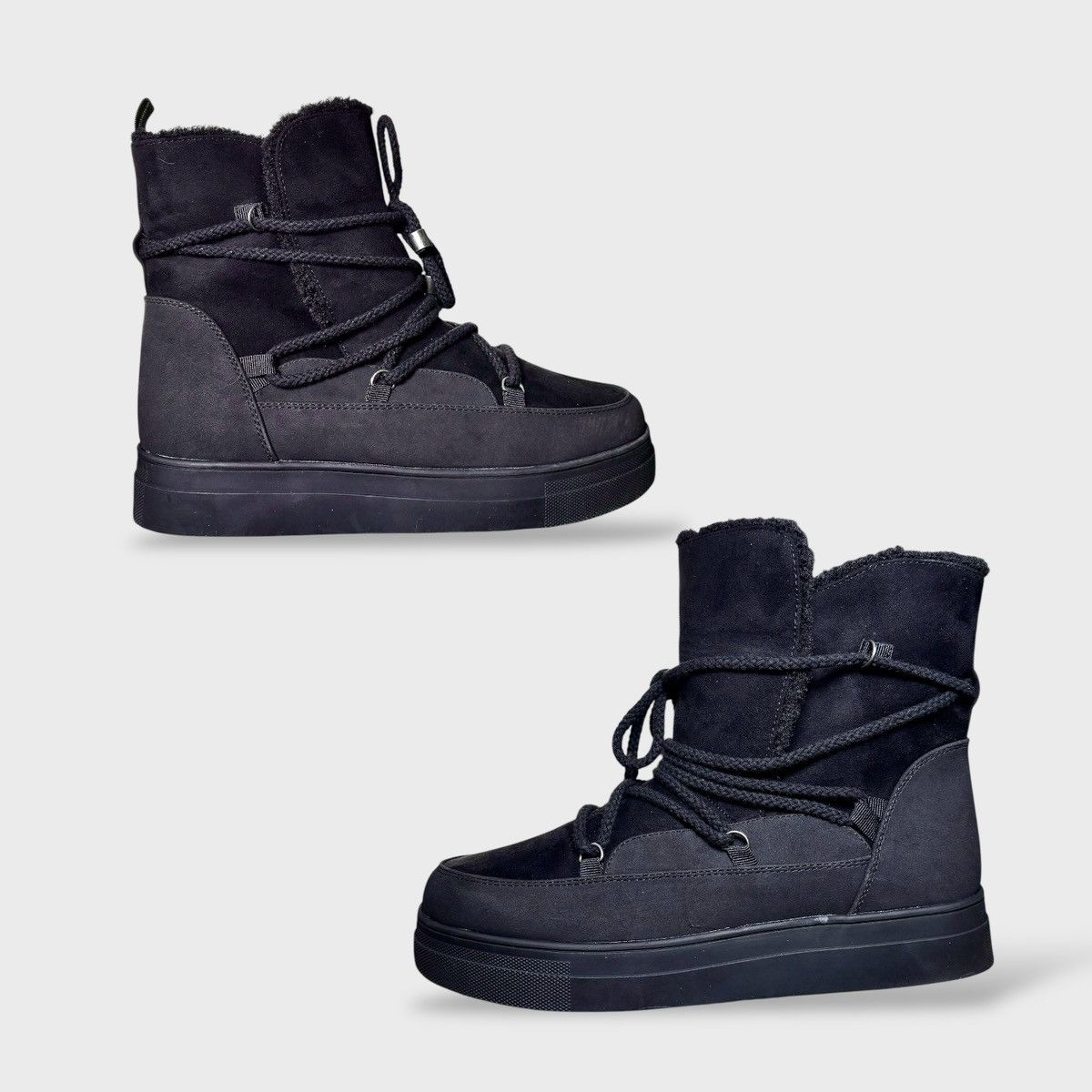 Other MIA Disa Black Faux Suede Women’s Lace Winter Boots Sz 8.5 Size US 8.5 / IT 38.5 - 11 Thumbnail
