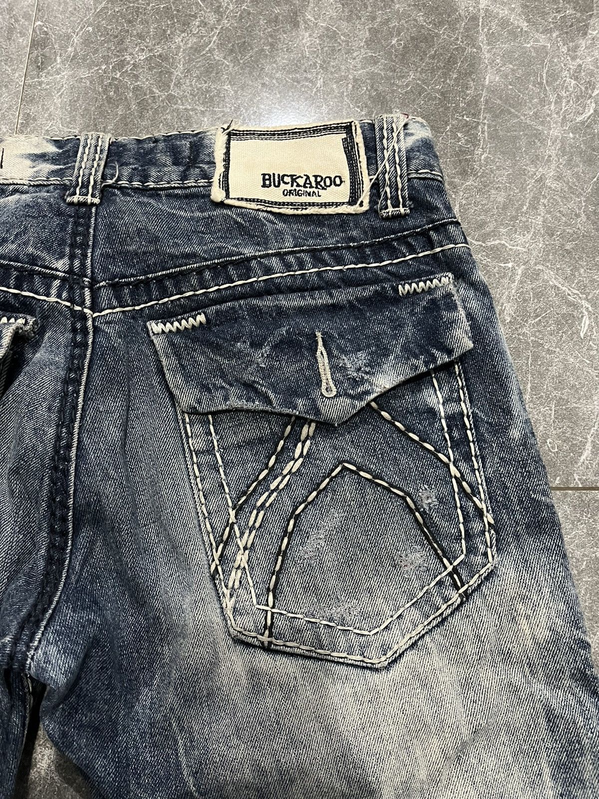If Six Was Nine × Japanese Brand Buckaroo Distress Jeans Size US 31 - 6 Thumbnail