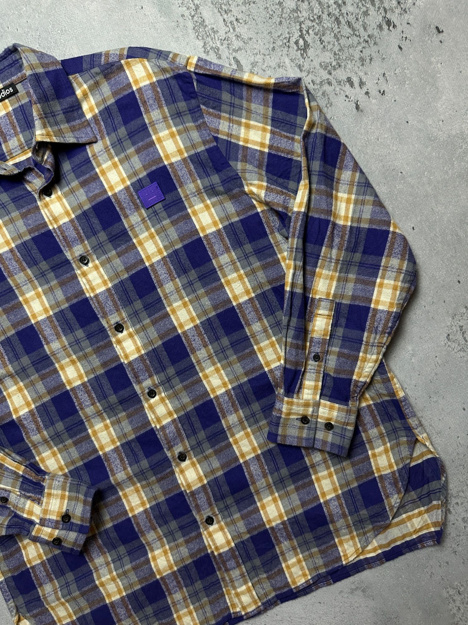 Acne Studios Acne Studios Checked Plaid Button-Up Embroidered Face Logo Size US S / EU 44-46 / 1 - 4 Thumbnail