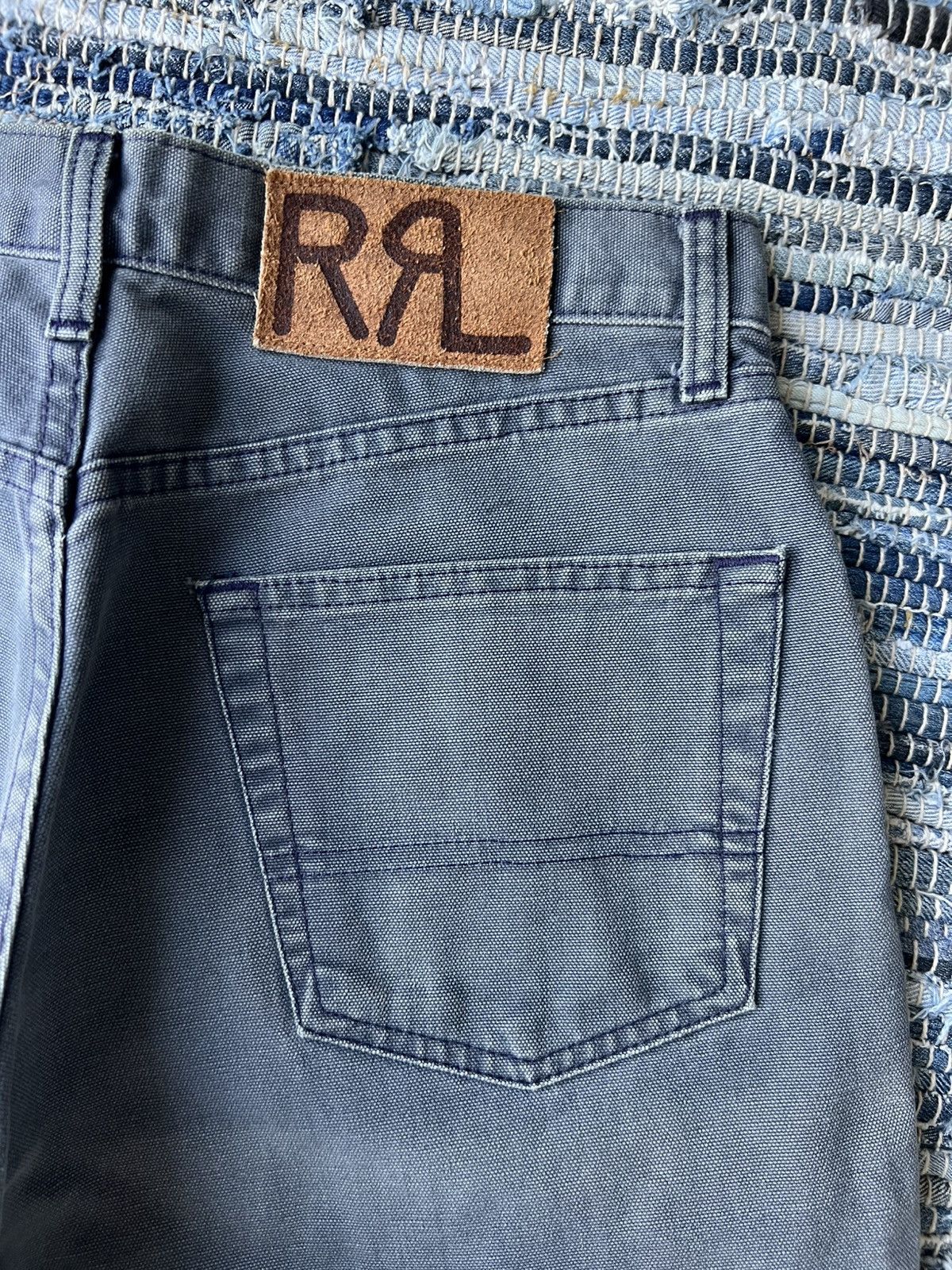 RRL Ralph Lauren Vintage RRL Double RL Faded Black Duck Canvas Denim Jeans Size US 30 / EU 46 - 4 Thumbnail
