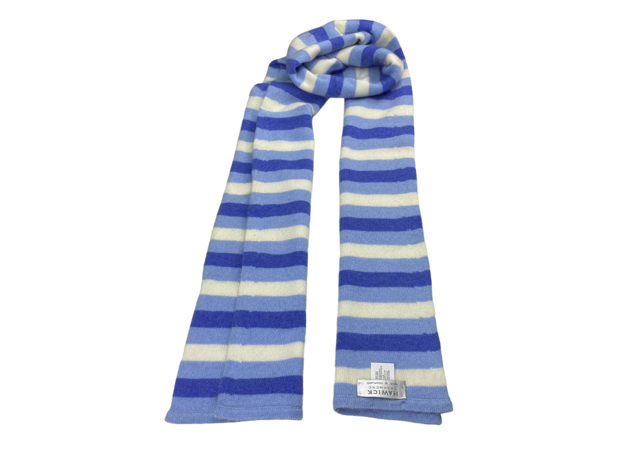 Vintage Hawick scarf Cashmere Stripes Vintage Scarves Scotland Size ONE SIZE - 1 Thumbnail