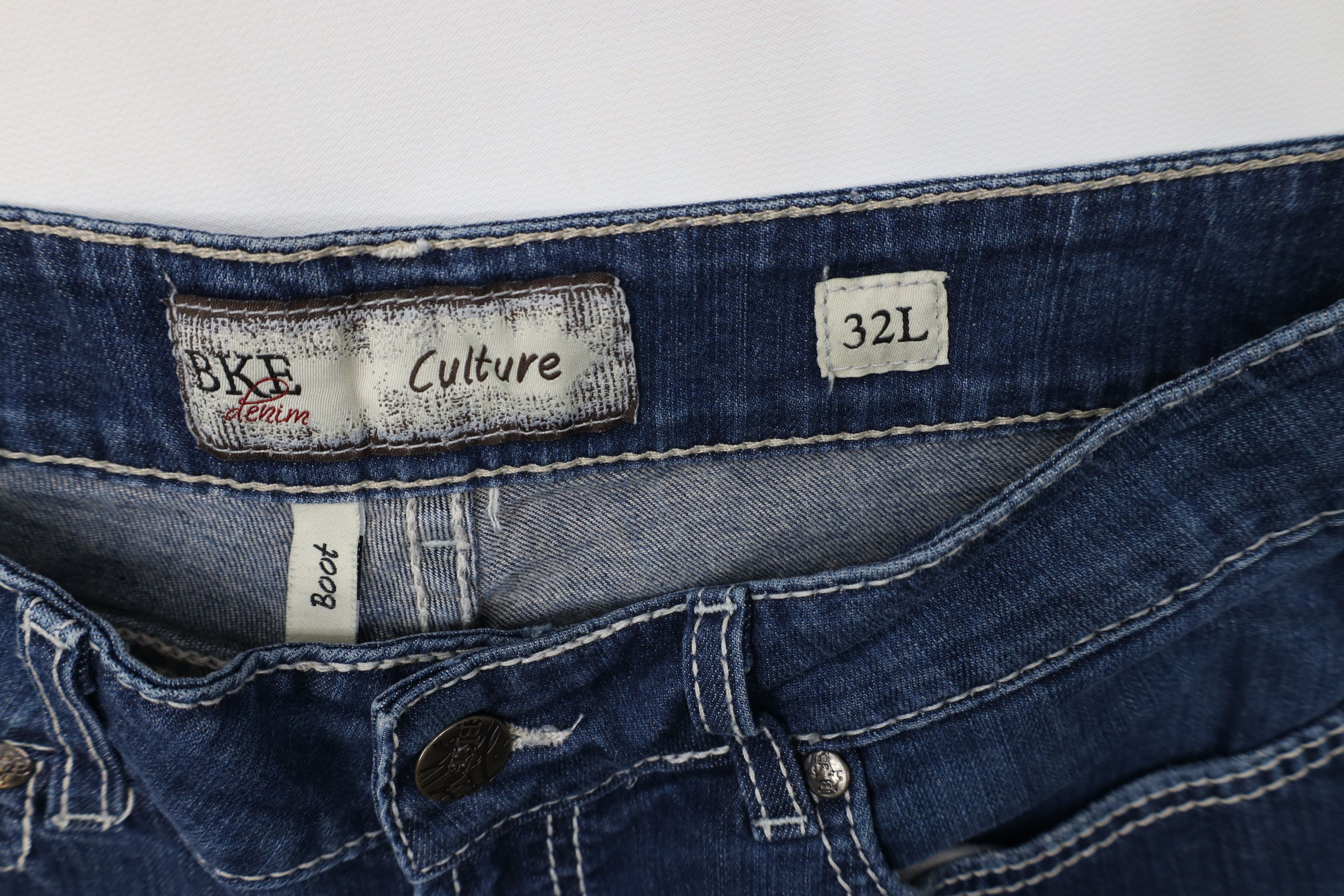 Vintage Y2K Buckle BKE Stretch Flared Bootcut Denim Jeans Blue Size 32" / US 10 / IT 46 - 6 Thumbnail