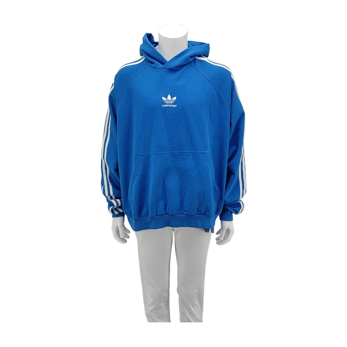 Balenciaga Balenciaga x Adidas Blue Hoodie Size M Size US M / EU 48-50 / 2 - 1 Thumbnail