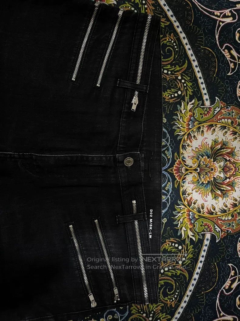 Saint Laurent Paris Saint Laurent Paris Black Five-Zipper Denim Pants Size US 36 / EU 52 - 2 Thumbnail