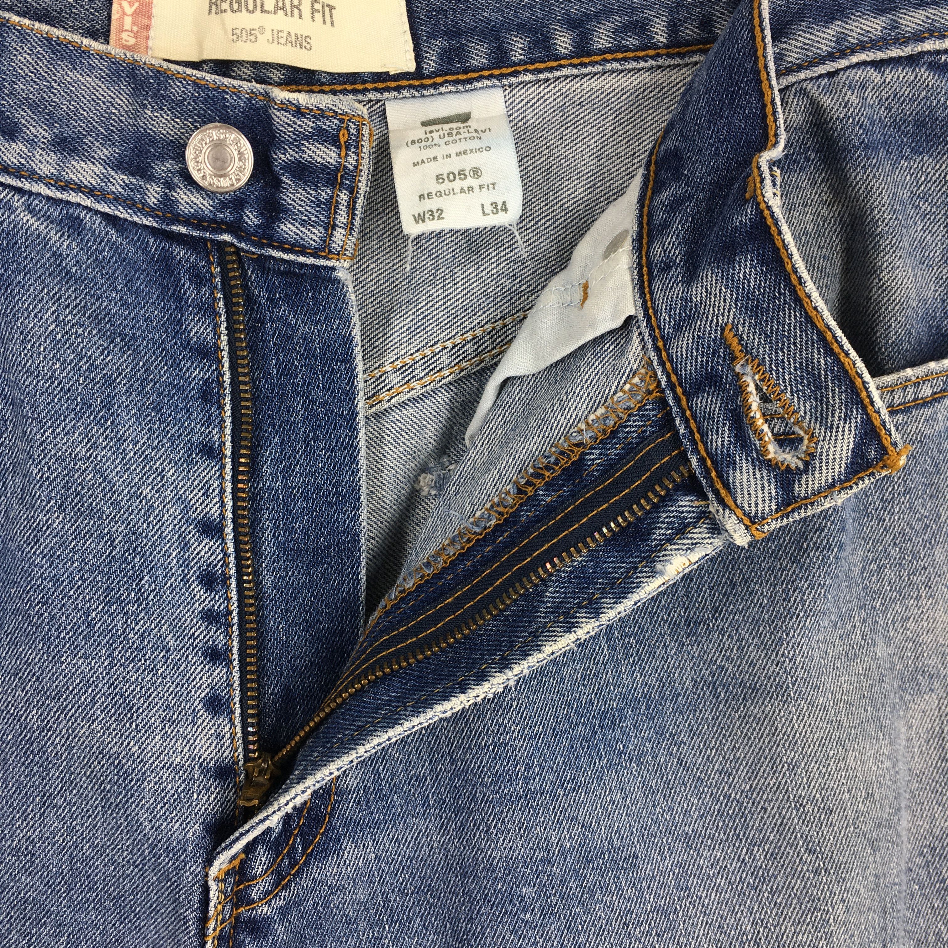 Levi's Size 30x32 Vintage 90s Levi's 505 Faded Blue Jeans S1802 Size US 30 / EU 46 - 6 Thumbnail