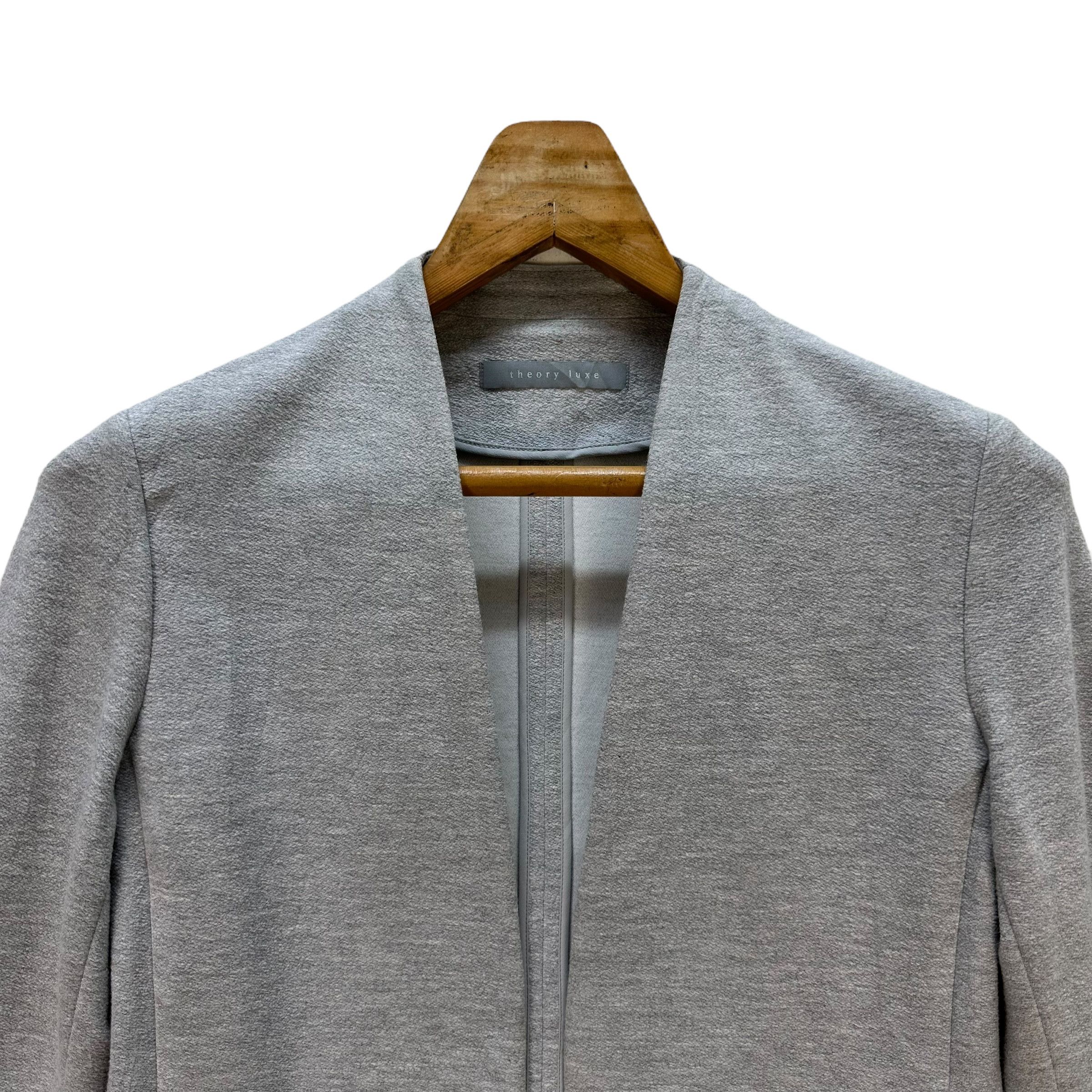 Theory THEORY LUXE Buttonless Gray Suit Jacket Blazer #A68-1628 Size S / US 4 / IT 40 - 2 Thumbnail